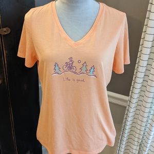 Life is Good Medium Biking Tee